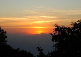 Sunset at Nagarkot Overnight